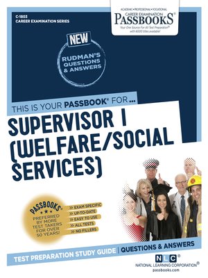 cover image of Supervisor I (Welfare/Social Services)